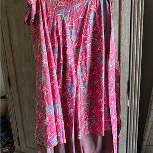 Vibrant Pink Patterned Sari Wrap Skirt